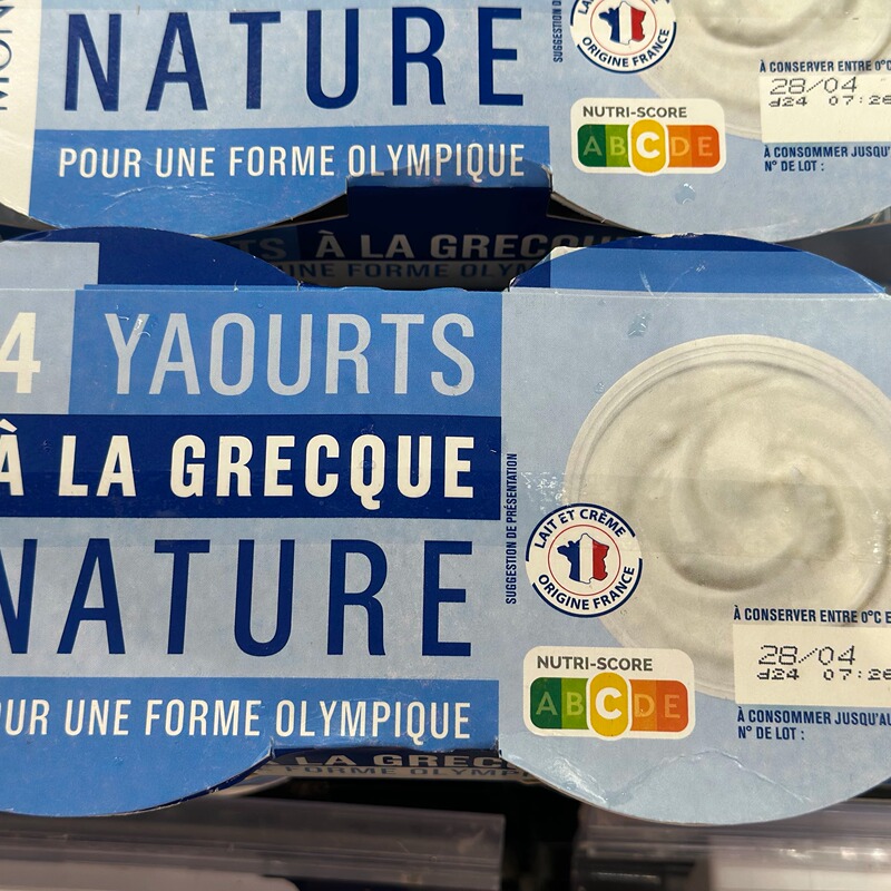 Purchasing Agent for Foreign Imports: Monoprix Greek Cheese, Original Flavor, 150g*4 Cups