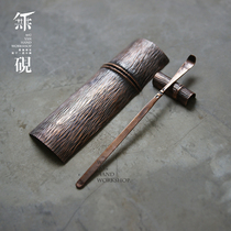  No inkstone handmade pure copper tea tea dial tea pillow tea shovel Copper Kung Fu tea set tea needle tea lotus zen bamboo tea ceremony