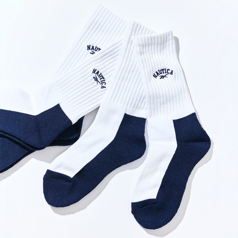 【Vip Limited Time Offer 36% off】Nautica X Reebok Embroidered Socks Three-Pair Pack Men's Style 0032