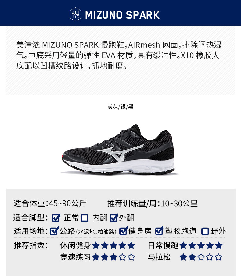 Giày thể thao nam Mizuno Mizuno chạy chậm, giày thể thao nhẹ thoải mái SPARK K1GA160305 shop giày thể thao