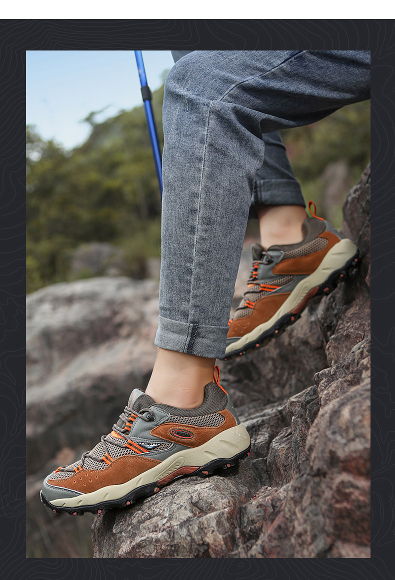 Outdoor men's spring and summer genuine leather waterproof, anti slip, wear-resistant hiking mountain sports shoes 3168 with 20_voghion.com