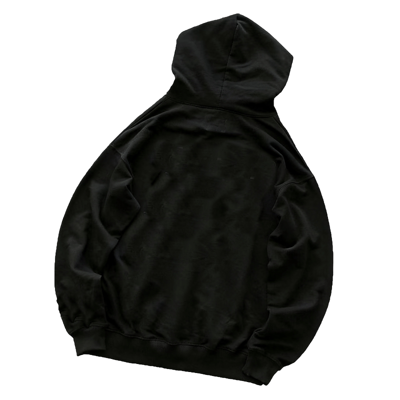 Left-Side Hook, Two Shoulder Lines, Contrasting Color Fabric Splicing on Both Sides of the Sleeves, Zippered Hooded Sweatshirt Set 55042666