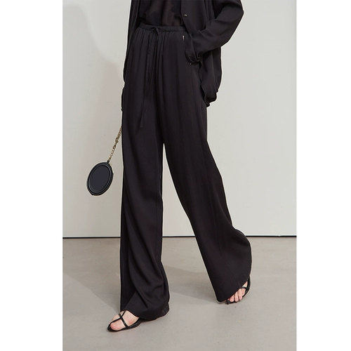 Весенние штаны, черные повседневные брюки