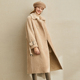 2020 Winter New Loose Lập neckline Belt Coat ấm AMII Minimalist thời trang Vintage len lông nữ