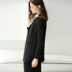 Amii tối giản sokul khí chất phù hợp với áo khoác 2018 mùa thu mới V-cổ ve áo màu đen thời trang công sở nữ cao cấp Business Suit