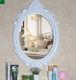Gương phong cách châu Âu gương phòng tắm hình bầu dục gương treo tường KTV khách sạn gương trang trí chạm khắc gương phòng tắm thẩm mỹ viện - Gương