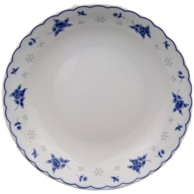 ລາຄາໂປຣໂມຊັນ Jingdezhen ceramic blue and white premium bone china tableware glaze color nest plate deep rice plate 8-inchຄົວເຮືອນ