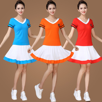 Square dance clothing new set group short sleeve skirt dance dress Yang Liping dance aerobics dance clothes