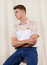 Prince x Percival Prince joint limited edition tennis sports Polo shirt breathable striped short-sleeved T-shirt