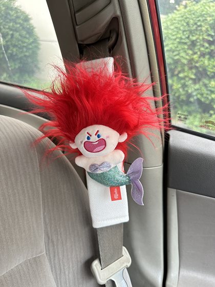 Friday手作 正版美炸了人鱼毛绒公仔汽车安全带护肩套车内装饰品