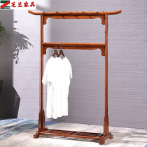 Clothes hat rack New Chinese red wood floor African flower pear wood full solid wood no nail screw mortise and tenon-and-free clothes hanger