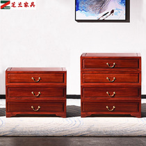 Drawing Bucket Cabinet Combo Flowers Pear Wood New Chinese Style Brief About 12 Three 45 Bucket Cabinet Red Wood Solid Wood Drawer Cabinet