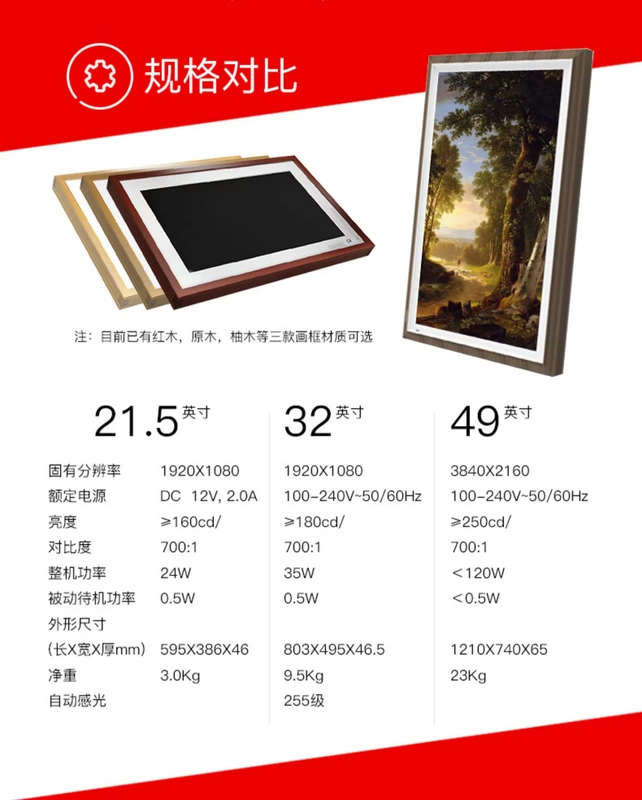 màn hình BOE (BOE) sơn tường sơn độ nét cao màn hình TV màn hình phẳng thông minh vẽ tranh tường nghệ thuật 32-inch khung ảnh - Khung ảnh kỹ thuật số