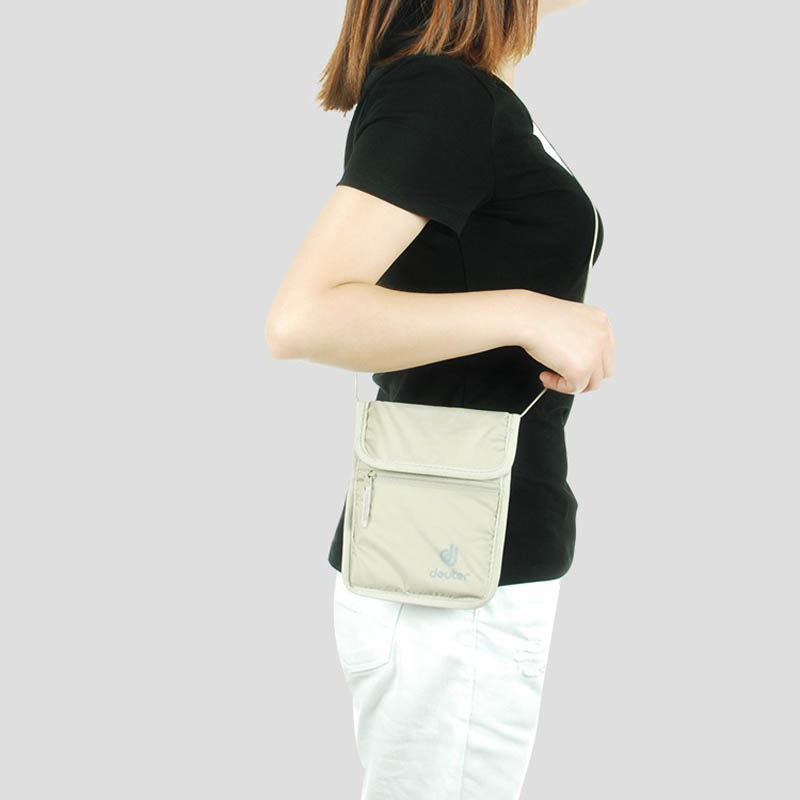 German multitdeuter travel passport bag hanging neck multifunction waterproof outdoor documents bag female large capacity hanging bag