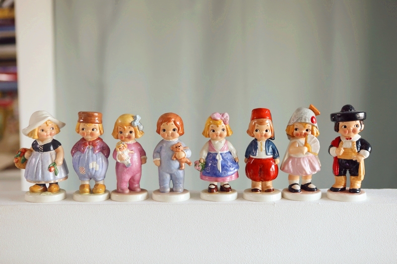 21-01 Germany 80s Ancient Early Ceramics Tomato Soup Fat Doll Ethnic Dress Swing multi-paragraph optional