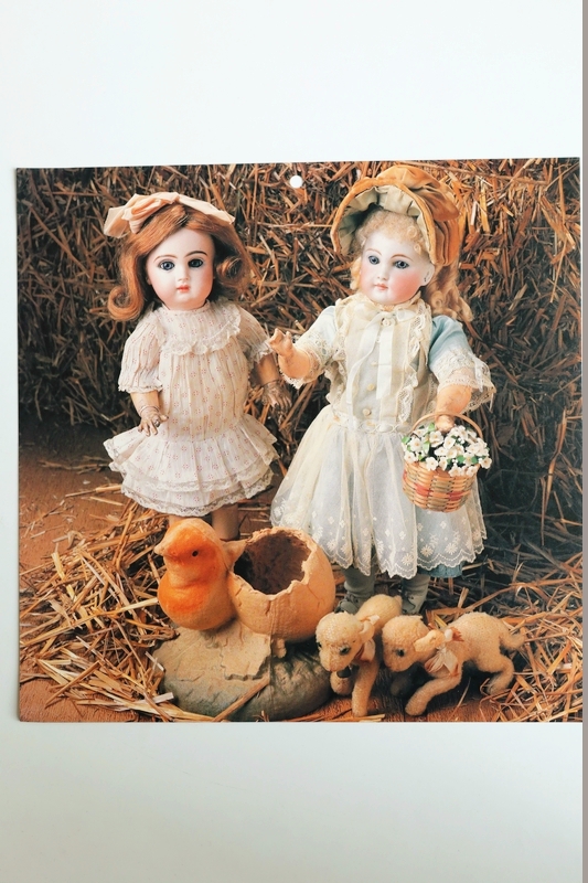 18-01A American 1980S Ancient German French Antique Dolls Calendar*One page Can make a core FP42