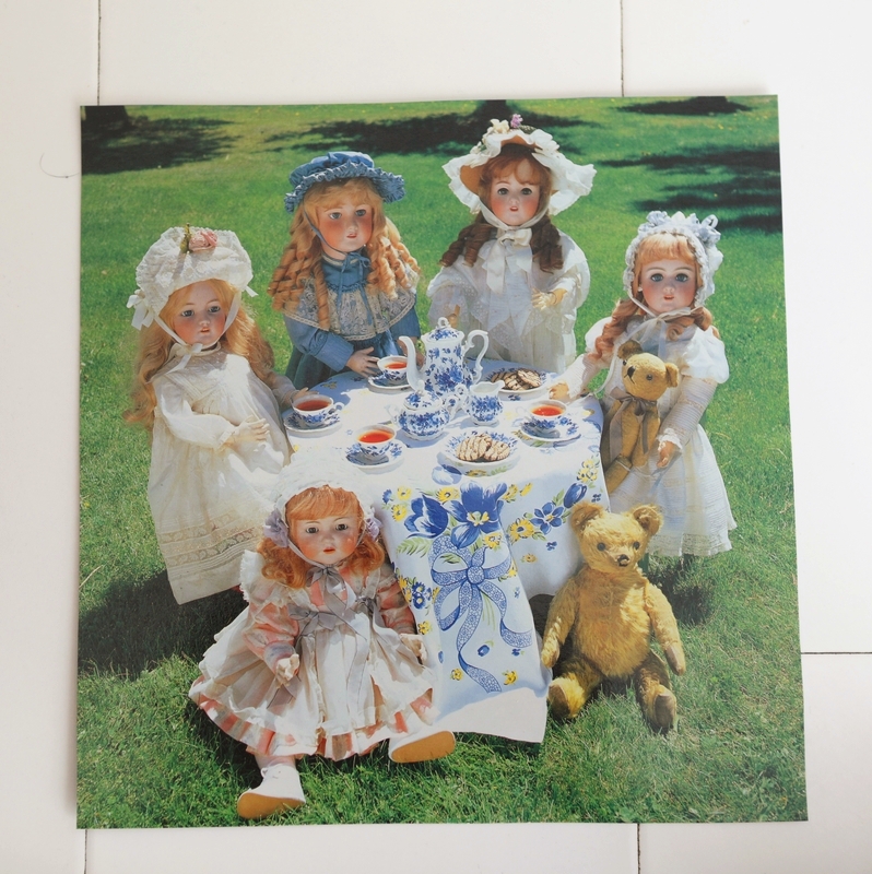 18-03A antique doll calendar * one page can be used as a picture core shipped separately FP42