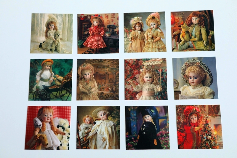 18-03 Antique Doll Cut Paper Sheet Vintage Cut Applique APPLY CAN BE DOLLHOUSE COMBINATION HANG PAINTING