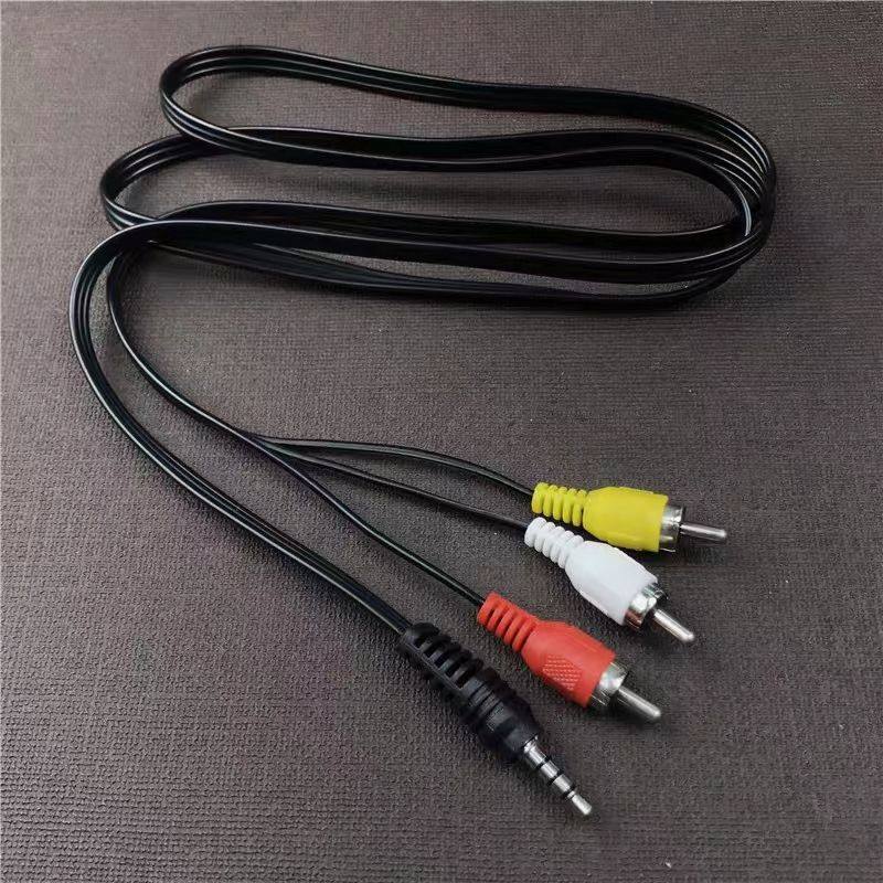 3.5mm to Yellow, White, and Red Three-Color Old-Fashioned Av Audio and Video Cable Rca Lotus Cable for Connecting to Tv Set-Top Box