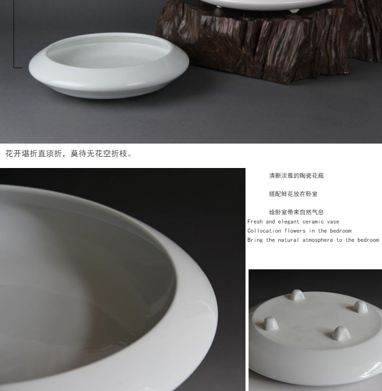 原 流 花 | Amphora chai Bốn chân Jianshan Cắm hoa đặc biệt Khay hoa chậu hoa bình hoa - Vase / Bồn hoa & Kệ chậu cây thủy sinh