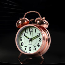 Student special metal alarm home desktop big bell wake-up artifact bedroom mute children get up small alarm clock