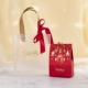 Матовый маленький шоппер, большая лента, красный замок