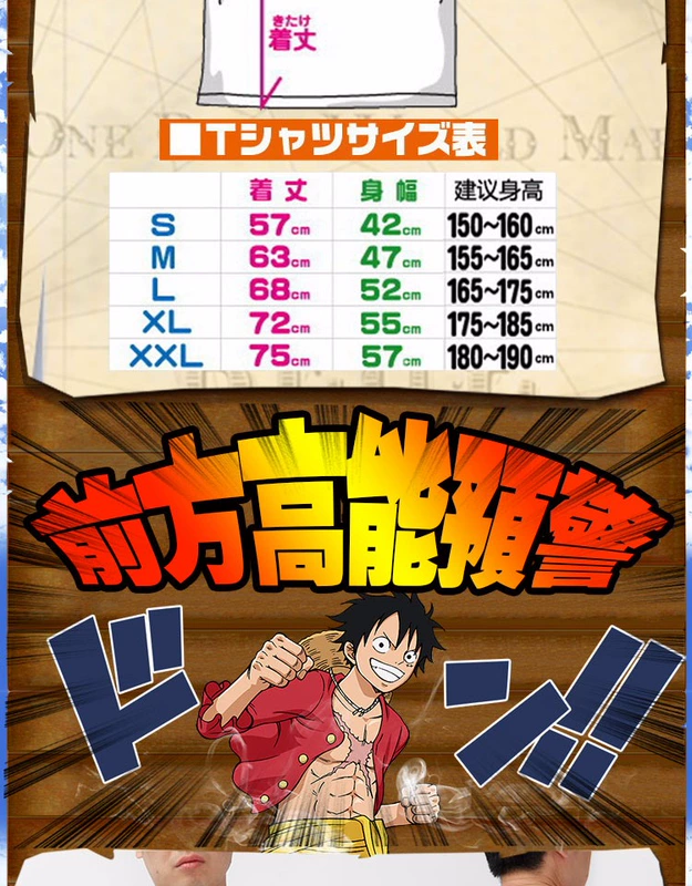 COSTAR Nhật Bản Chính hãng One Piece Anime Ngoại vi Áo thun hai chiều Ace Grey Cotton Mùa hè Ngắn tay - Carton / Hoạt hình liên quan