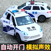 Electric police car toy car 110 car automatic open door children car rechargeable boy 2 baby 3 years old 1
