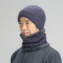 Winter old man hat wool cap warm middle-aged man father hat scarf old man hat man Winter plus velvet hat