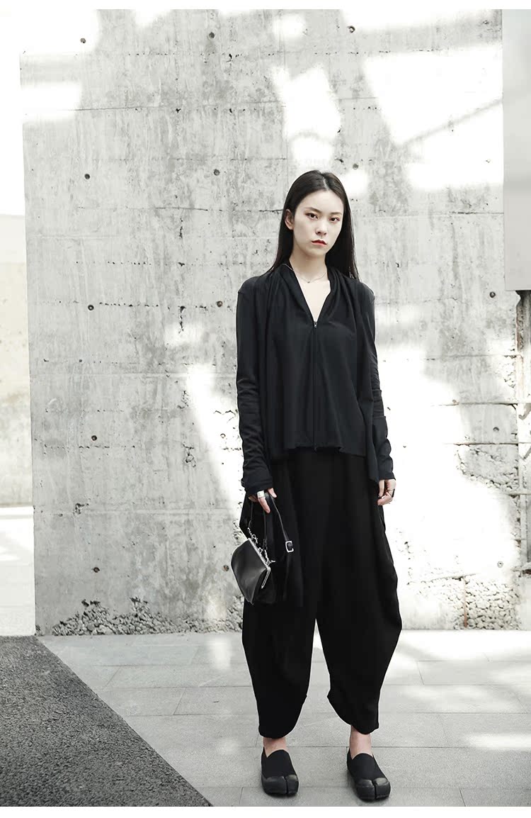 SIMPLE BLACK 2018 đầu thu tối màu gió ngắn trước áo khoác lửng nữ dài mỏng áo khoác nữ cao cấp