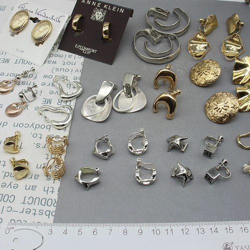 Японские металлические клипсы, серьги, европейский стиль, простой и элегантный дизайн, без проколов ушей