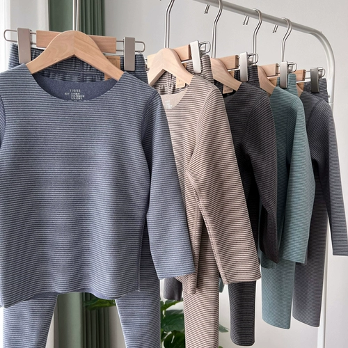 Детское нижнее белье, бархатный комплект для мальчиков, удерживающая тепло утепленный лонгслив, базовое термобелье, подходит для подростков, увеличенная толщина