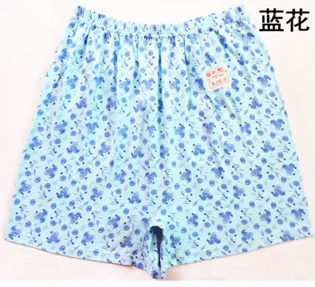 Quần lửng ống rộng bằng vải cotton cho phụ nữ trung niên trở lên, quần soóc mẹ chồng, quần lửng cạp cao in 4 góc noi y cao cap