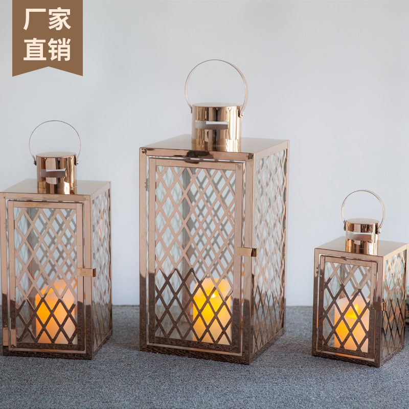 Candlestick fittings Nordic Romantic retro-nostalgic iron artist living room decorated light luxury in household wedding props