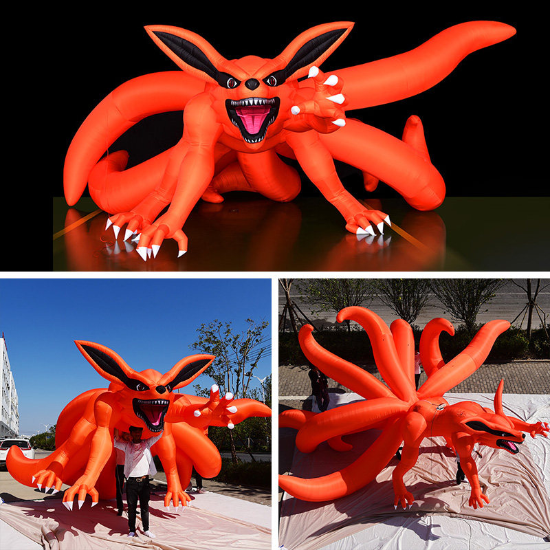 Inflatable Cartoon Jiuwei Fox Gas Model High-end Simulation Animal Creativity Model Mall Active Scenic Area Exhibition Customized