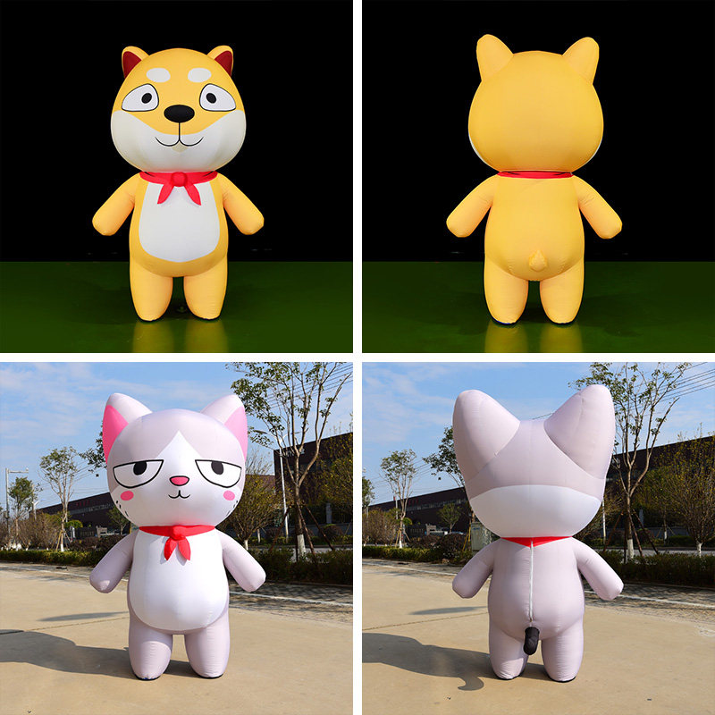 Walking Kitten Puppies Inflatable Cartoon Paparazzi Animal Styling Activity Corporate Mascot Gas Mold People Customize