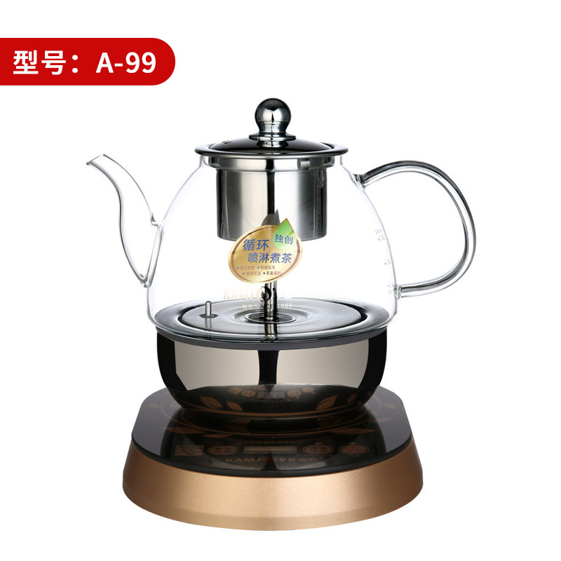 Nordic Home Office Steam Tea Machine High Temperature Resistant Glass Steam Burning Water Tea Nets Red Electric Hot Automatic Cooking Teapot-Taobao