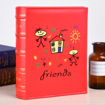 The 6-inch album can be put 200 photos of the imitation leather album