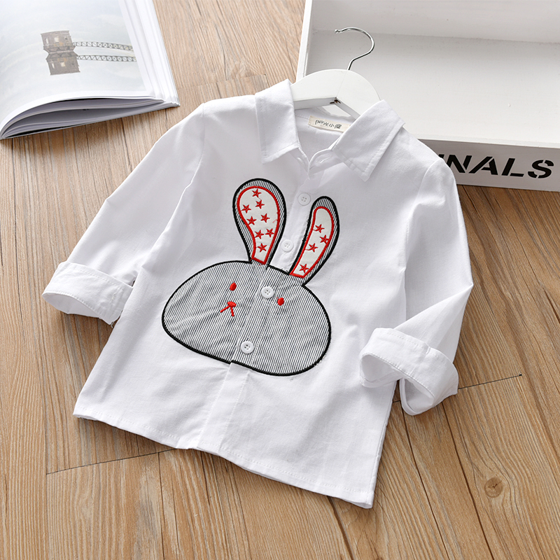 Áo sơ mi bé gái mùa thu 2018 mới cho bé sơ mi sọc dài tay Quần áo bé gái Áo sơ mi cardigan thời trang Hàn Quốc sơ mi cộc tay bé trai