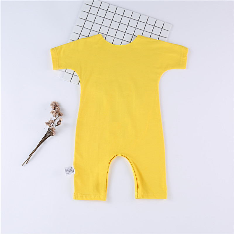 Bé onesies mùa hè quần áo sơ sinh bé cotton phương thức harong mỏng tay áo ngắn 0 mùa xuân và mùa thu đồ ngủ 1 tuổi