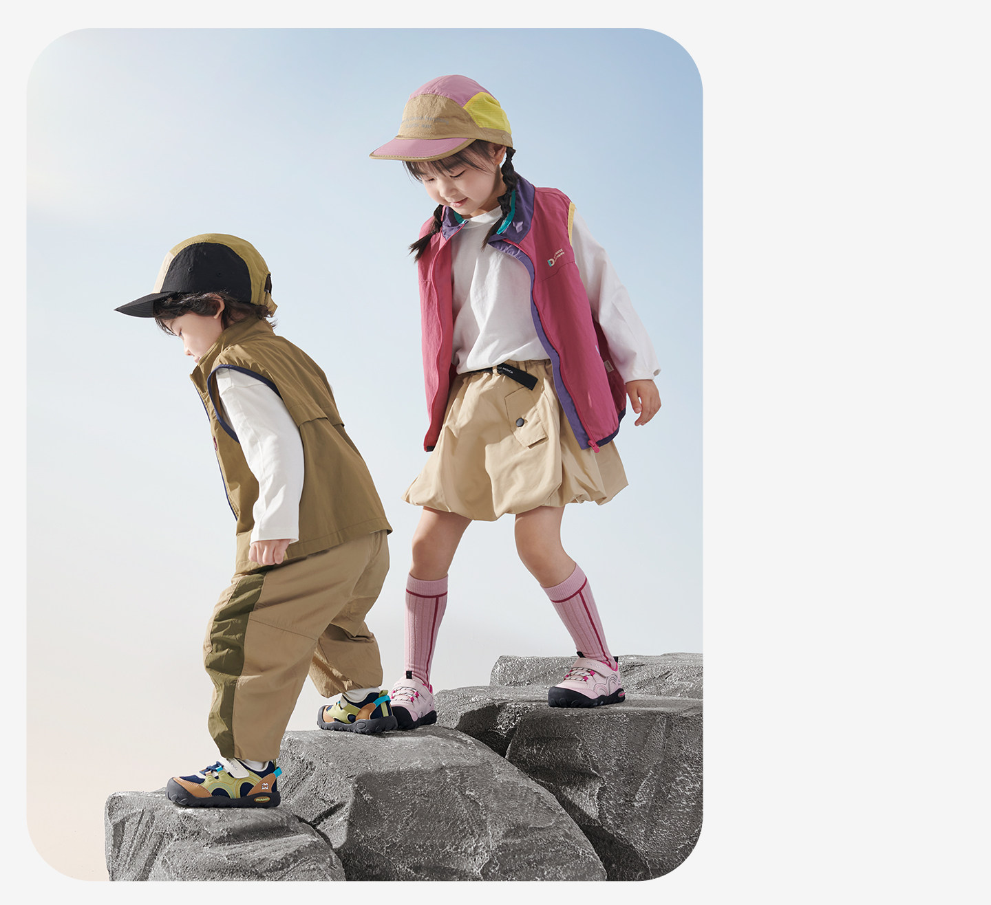 牧童儿童鞋子男童运动鞋2026秋季新款登山鞋轻户外徒步探野女童鞋 — 37