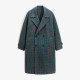 GXG men's plaid simple collar splicing double-sided woolen long coat jacket men's 23rd winter ຜະລິດຕະພັນໃຫມ່