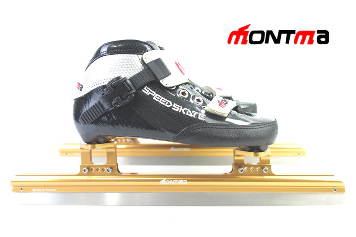 French Mont Horse Short Track Ice Knife Shoes 32-45 Ice Knife Shoes Children Adults Short Track Speed Skating Ice Knife Exchangeable Wheel Slip