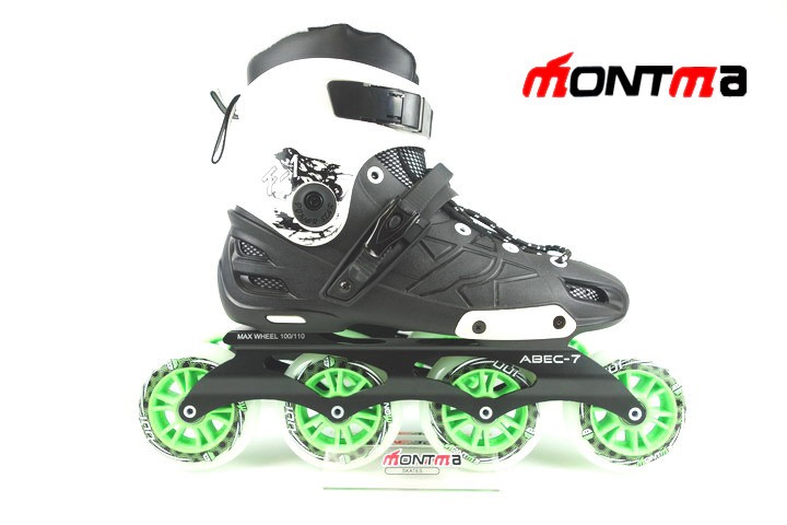 Montema 4 * 100 true professional machine high cylinder speed skating shoes professional speed skating shoes marathon wheel sliding shoes
