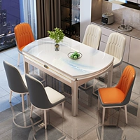 Столковый столик с твердым деревом Light Luxury Modern Mimialist Small Homement Small Apartment Circle Двойной складной стол 2023