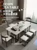 Balcony tea table and chair combination Rock plate coffee table Modern simple office drink small tea table Kung Fu tea set one