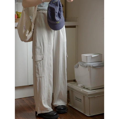 Японские тонкие штаны для отдыха, оверсайз, свободный крой