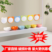 Kindergarten Ceramic Color Washbasin Children Cartoon Hand Wash Pool Table Small Number Home Toddler Toiletries Wash Face Basin