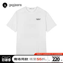 Shopping mall with the same gxgjeans mens 2021 summer T-shirt mens fashion brand fresh printing casual short-sleeved t-shirt