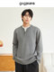 gxg.jeans男装 多色假两件半开襟休闲毛衣针织衫男 25年春新品